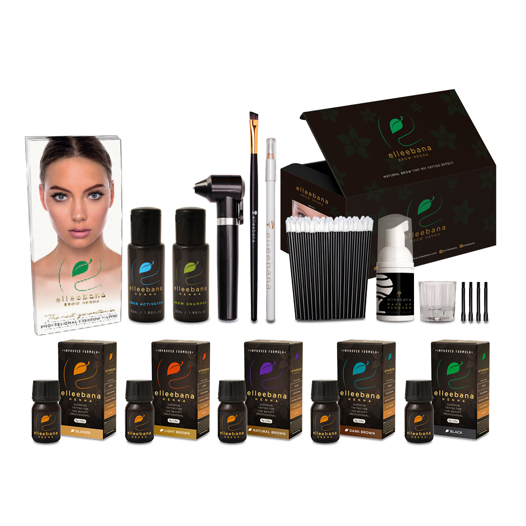 Kit Henna para Cejas Elleebana - 4 tonos