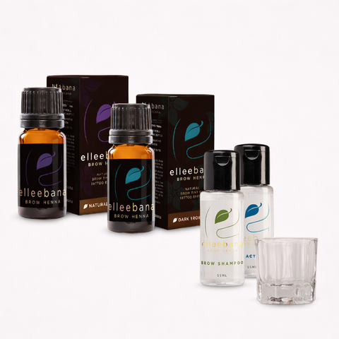 Mini Kit Henna para Cejas - Café Oscuro y Negro