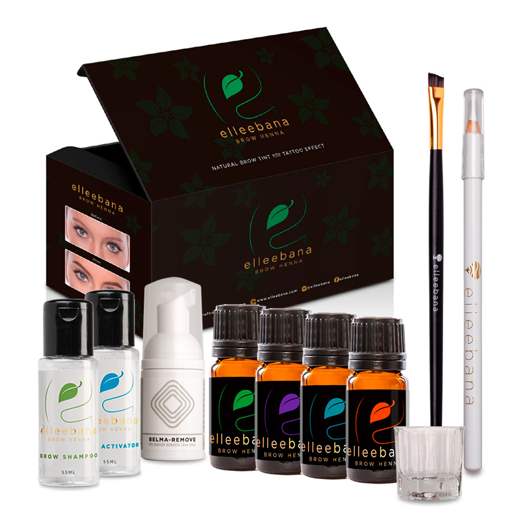 Kit Henna para Cejas Elleebana - 4 tonos